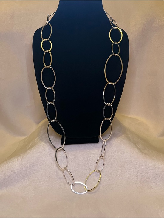 Chico's Jewelry - Chico’s Silver Tone Large Link Chain Necklace